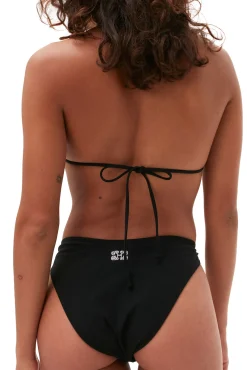 Online GANNI Mattes String-Bikinioberteil Aus Recyceltem Material Black