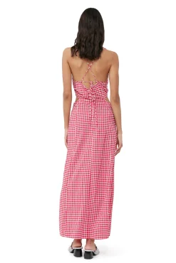 Sale GANNI Maxikleid Aus Seersucker Mit Stretch Love Potion
