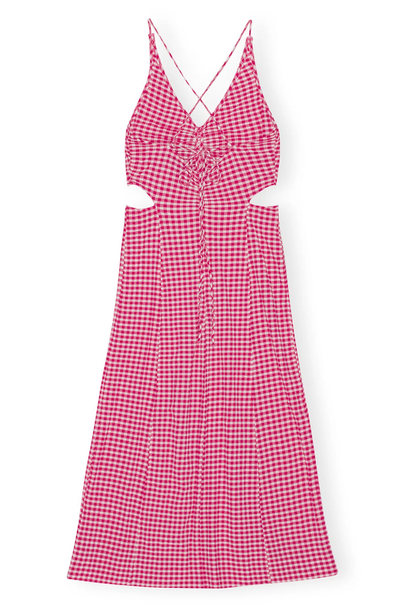 Sale GANNI Maxikleid Aus Seersucker Mit Stretch Love Potion