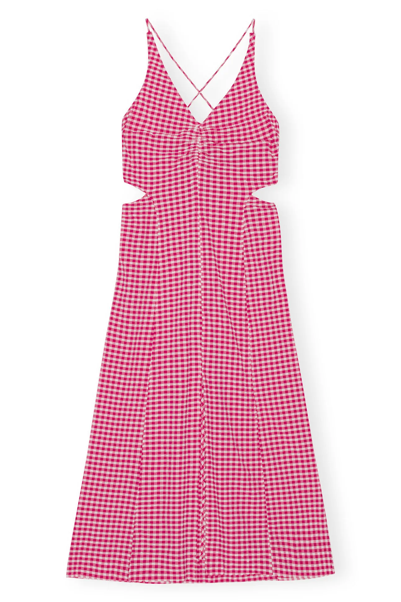 Sale GANNI Maxikleid Aus Seersucker Mit Stretch Love Potion