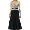 Clearance GANNI Maxi-Volantrock Aus Cotton Poplin Black