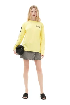 Clearance GANNI Mehrlagiges Langarmshirt Lemon Zest