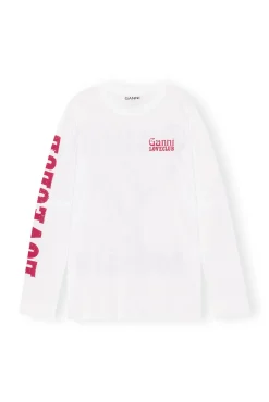 Sale GANNI Mehrlagiges Langarmshirt Bright White