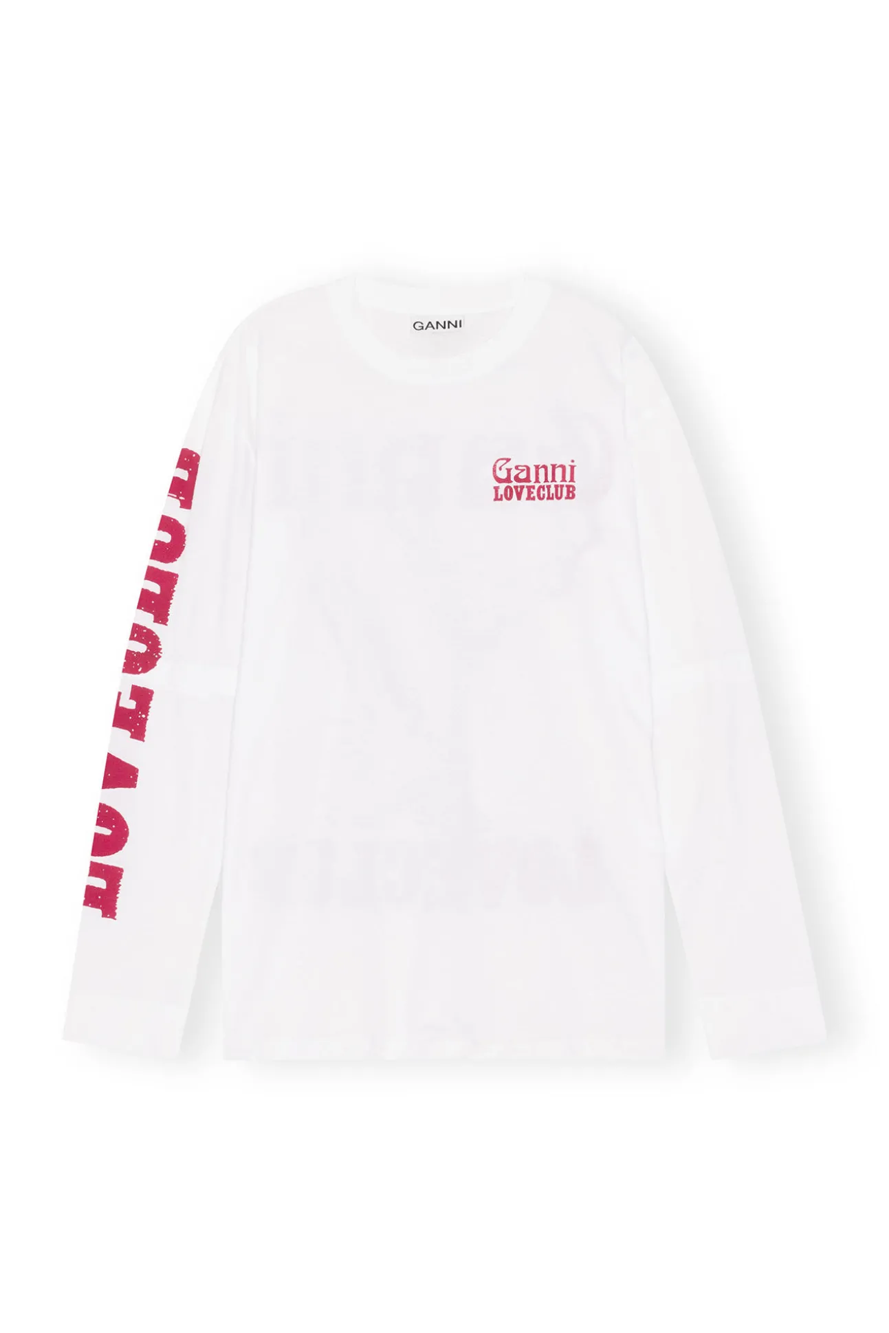 Sale GANNI Mehrlagiges Langarmshirt Bright White