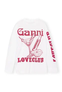 Sale GANNI Mehrlagiges Langarmshirt Bright White
