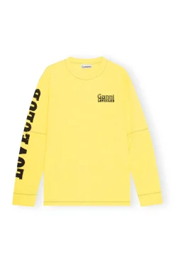 Clearance GANNI Mehrlagiges Langarmshirt Lemon Zest