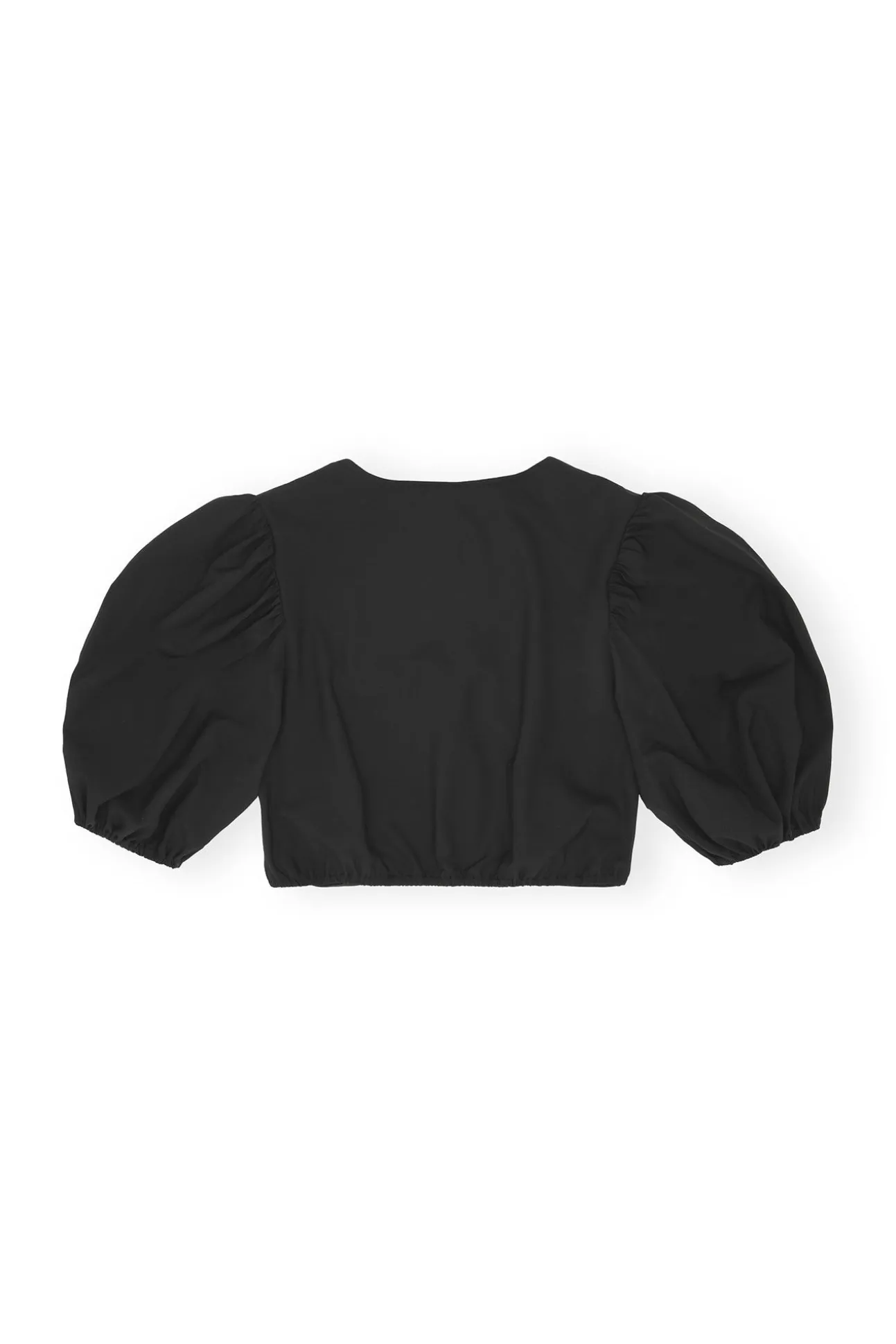 Cheap GANNI Melierte Bluse Mit Reisverschluss Und Drapierung Black