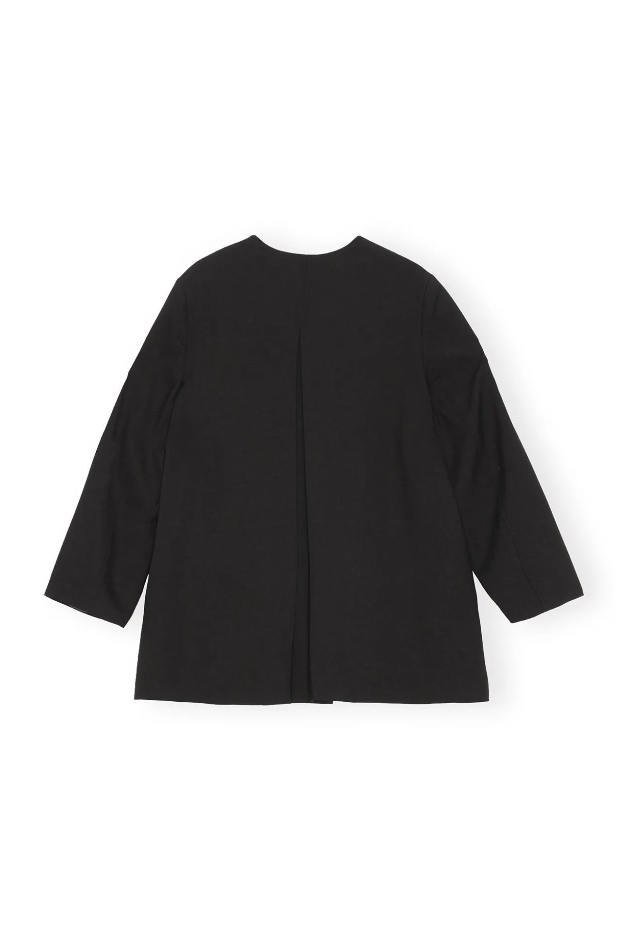 Sale GANNI Melierter Oversize-Blazer Mit Drapierung Black