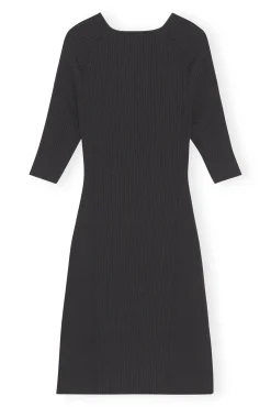 Shop GANNI Meliertes Minikleid Mit Cut-Outs Black