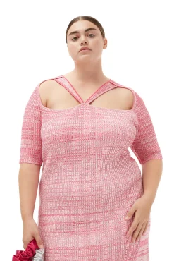 New GANNI Meliertes Minikleid Mit Cut-Outs Love Potion