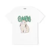 Discount GANNI Melting Logo Bunny T-Shirt Bright White