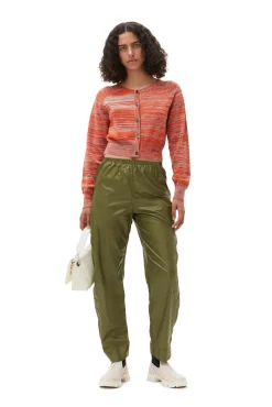 Cheap GANNI Merino-Mouline-Strickjacke Vibrant Orange