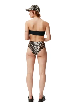 Best GANNI Mid-Rise-Bikiniunterteil Leopard