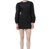 Best GANNI Minikleid Aus Cotton Poplin Mit Offenem Rucken Black