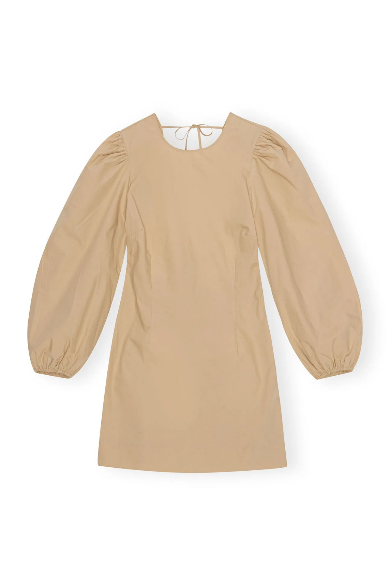 Sale GANNI Minikleid Aus Cotton Poplin Mit Offenem Rucken Curds And Whey