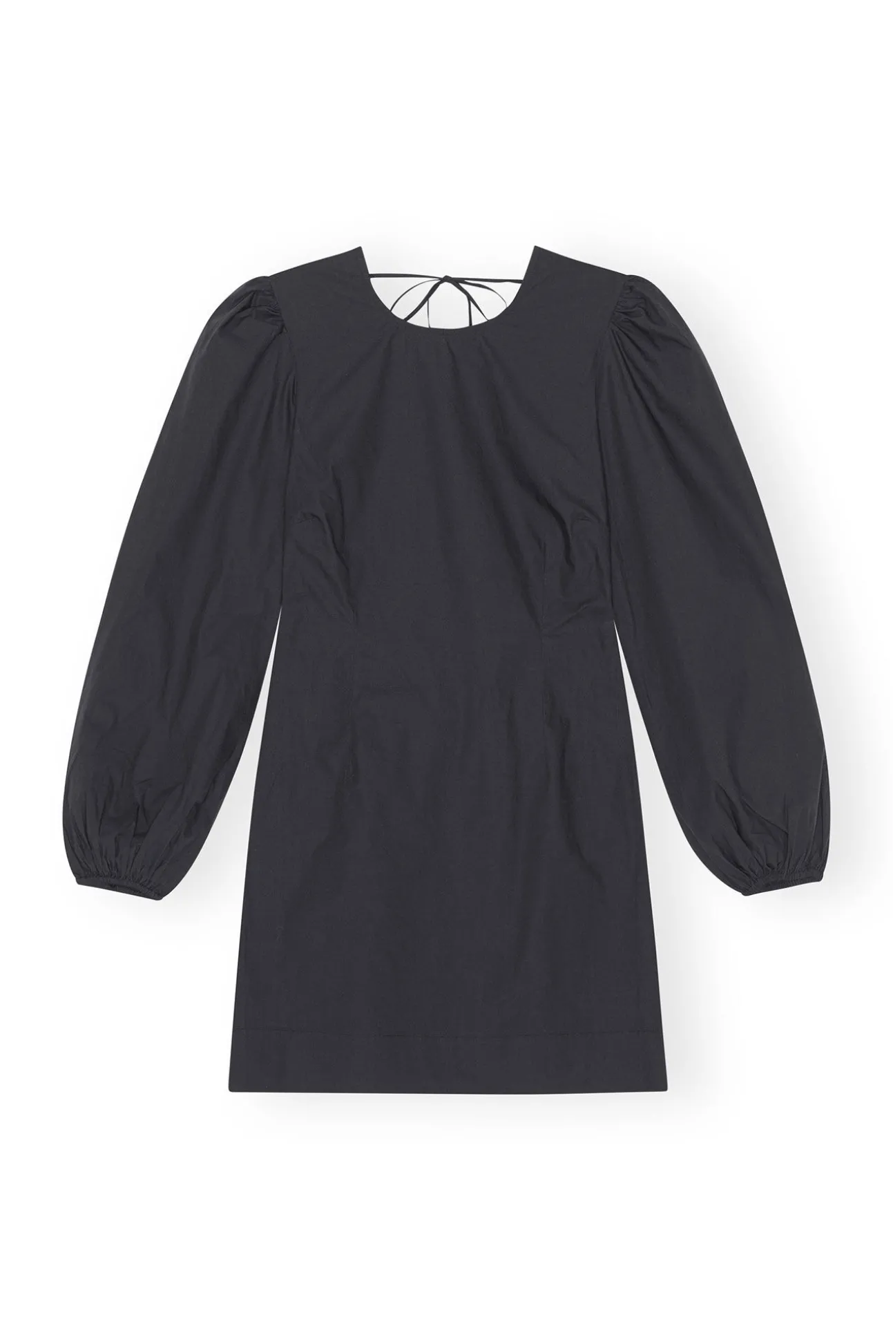 Best GANNI Minikleid Aus Cotton Poplin Mit Offenem Rucken Black