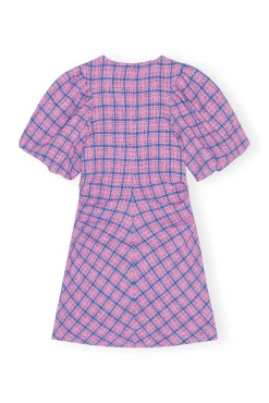Cheap GANNI Minikleid Aus Kariertem Anzugstoff Wild Orchid
