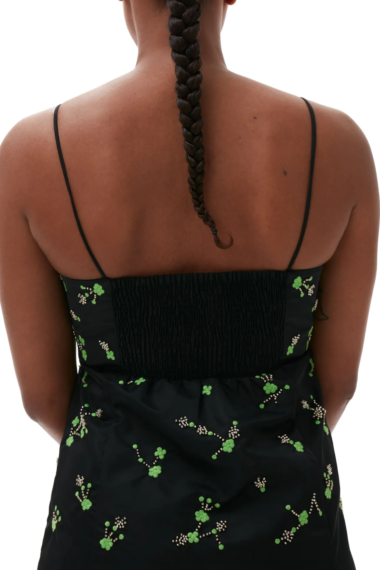 Cheap GANNI Minikleid Aus Nylon Black