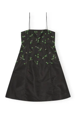 Cheap GANNI Minikleid Aus Nylon Black