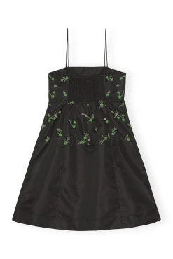 Cheap GANNI Minikleid Aus Nylon Black