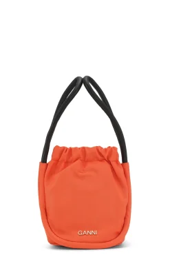 Store GANNI Mini-Knot-Tasche Orangeade