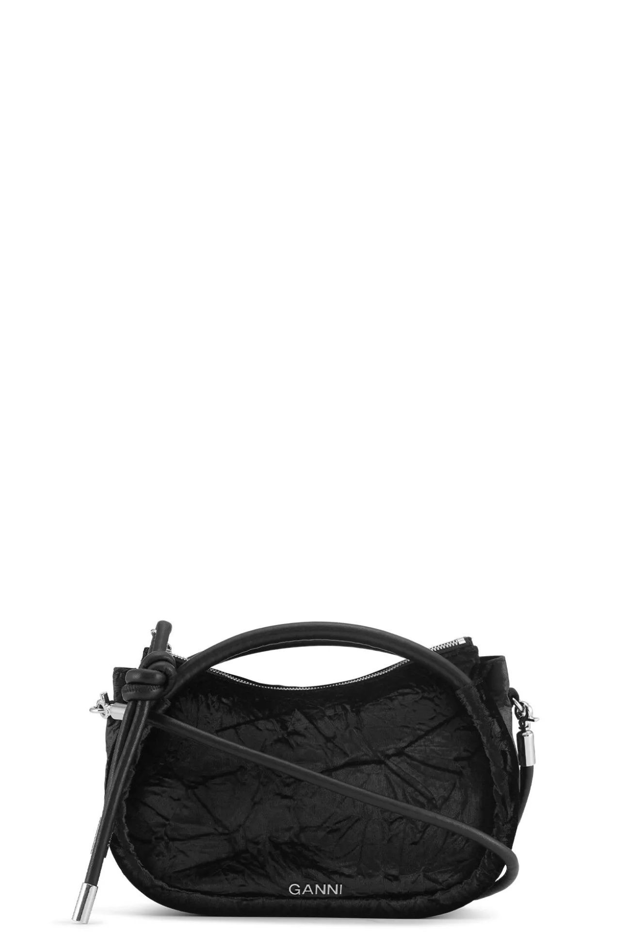 Cheap GANNI Mini-Knot-Tasche Black