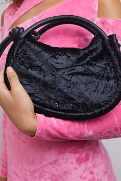 Cheap GANNI Mini-Knot-Tasche Black