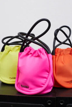 Cheap GANNI Mini-Knot-Tasche Blazing Yellow