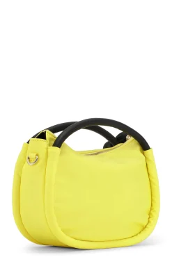 Shop GANNI Mini-Knot-Tasche Blazing Yellow