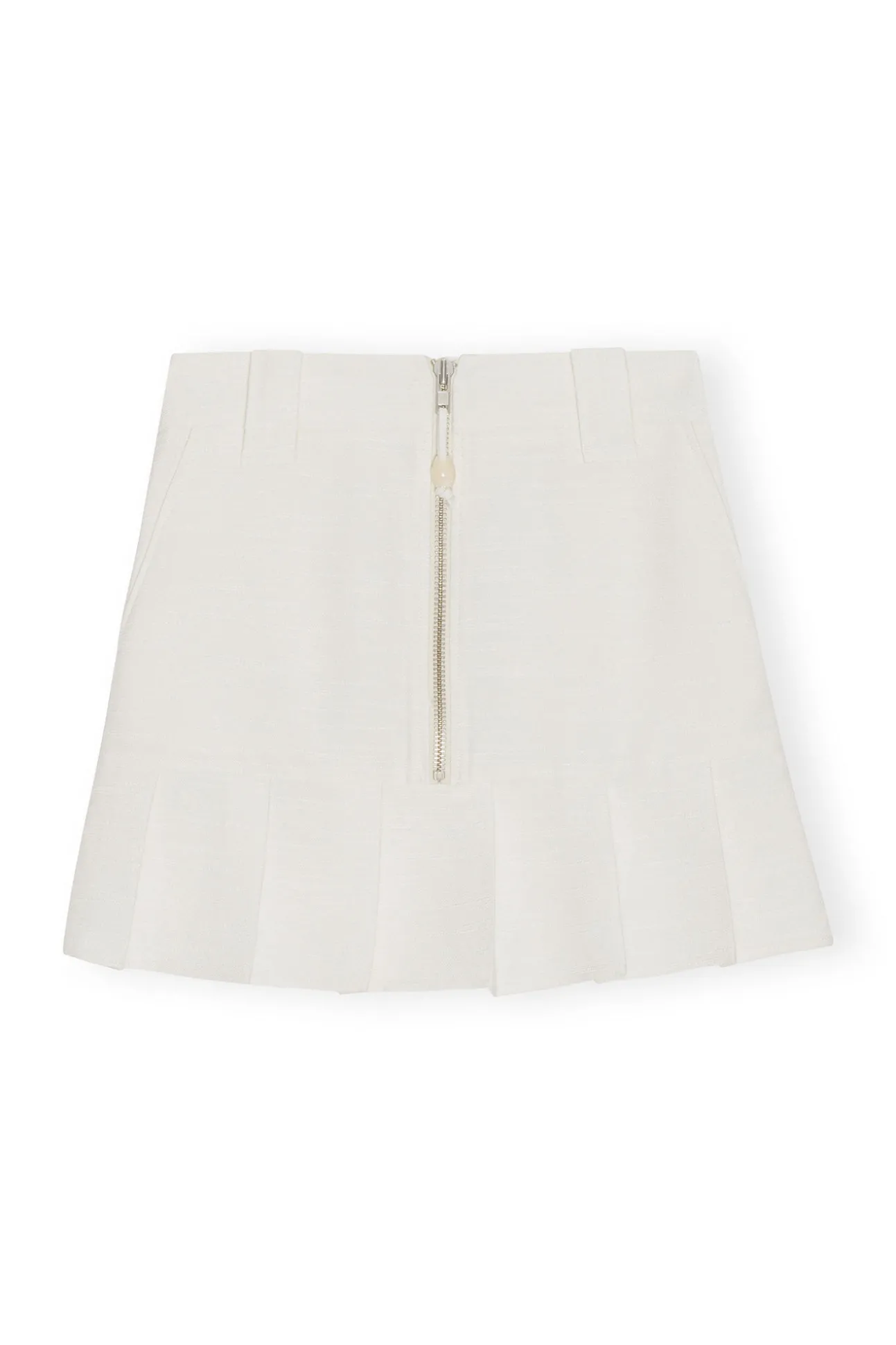 Cheap GANNI Minirock Aus Slub Linen Egret