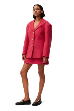 Store GANNI Minirock Aus Wool Fiery Red
