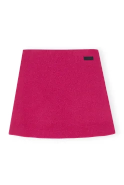 Store GANNI Minirock Aus Wool Fiery Red
