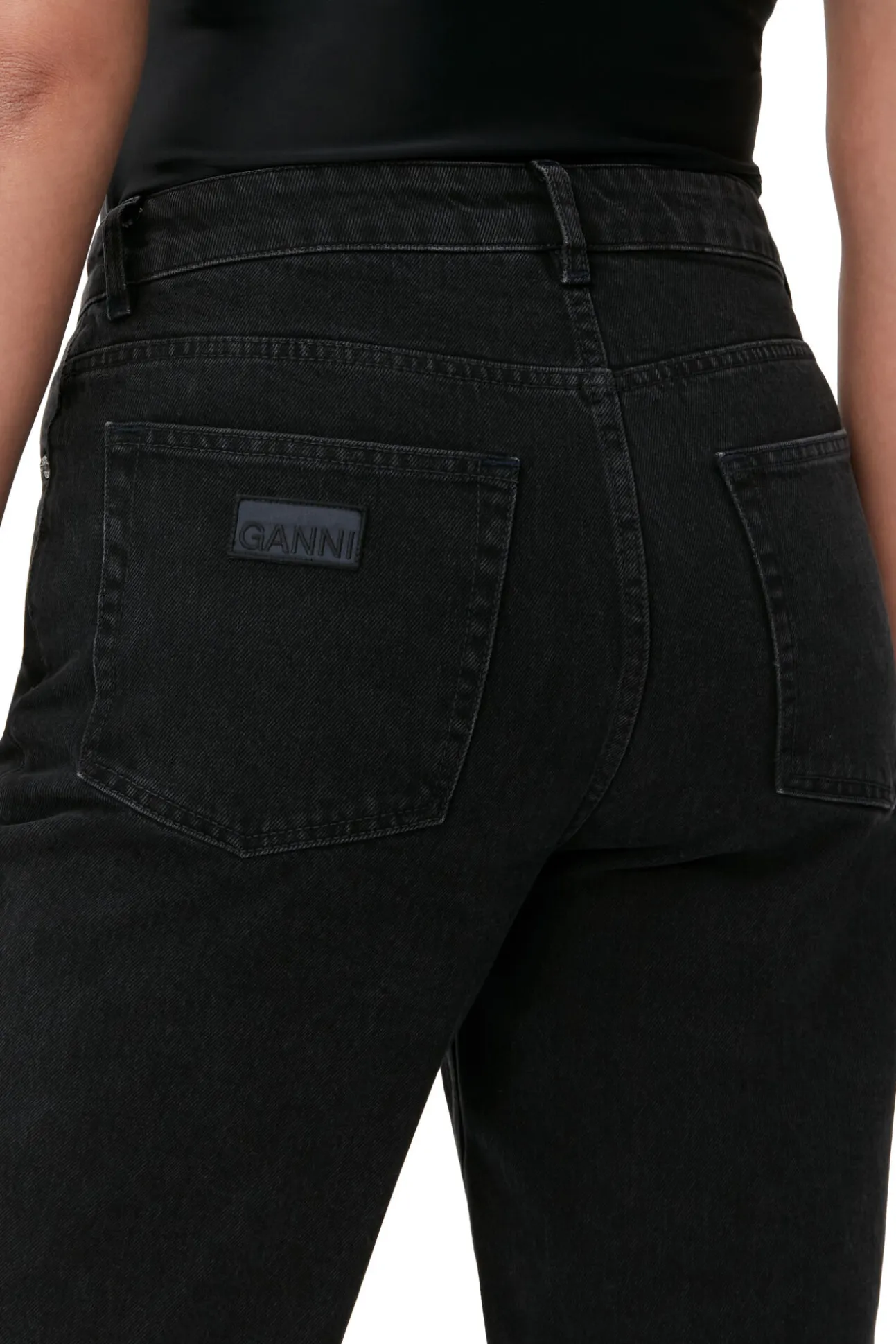 New GANNI Misy Jeans Washed Black/Black