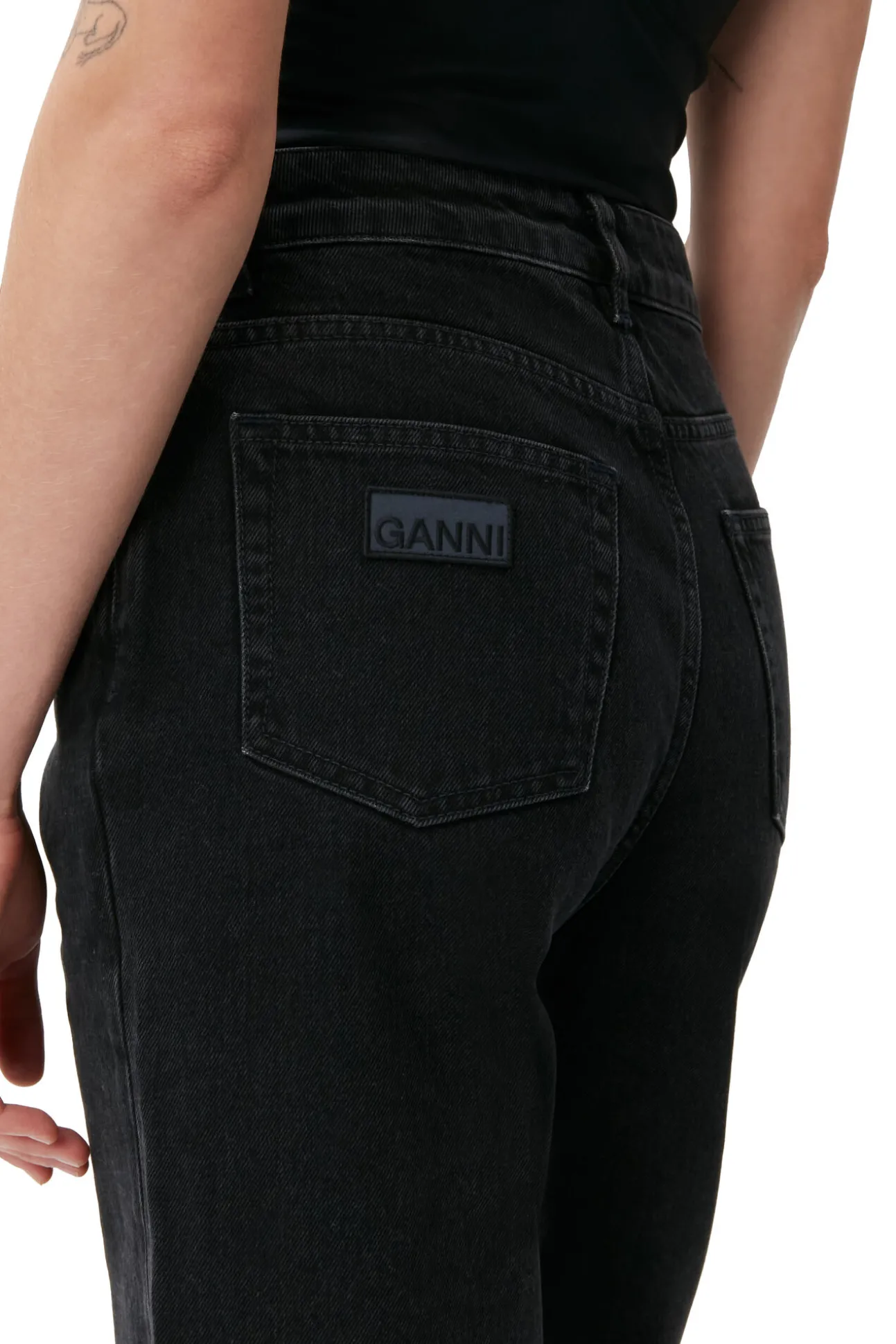 New GANNI Misy Jeans Washed Black/Black