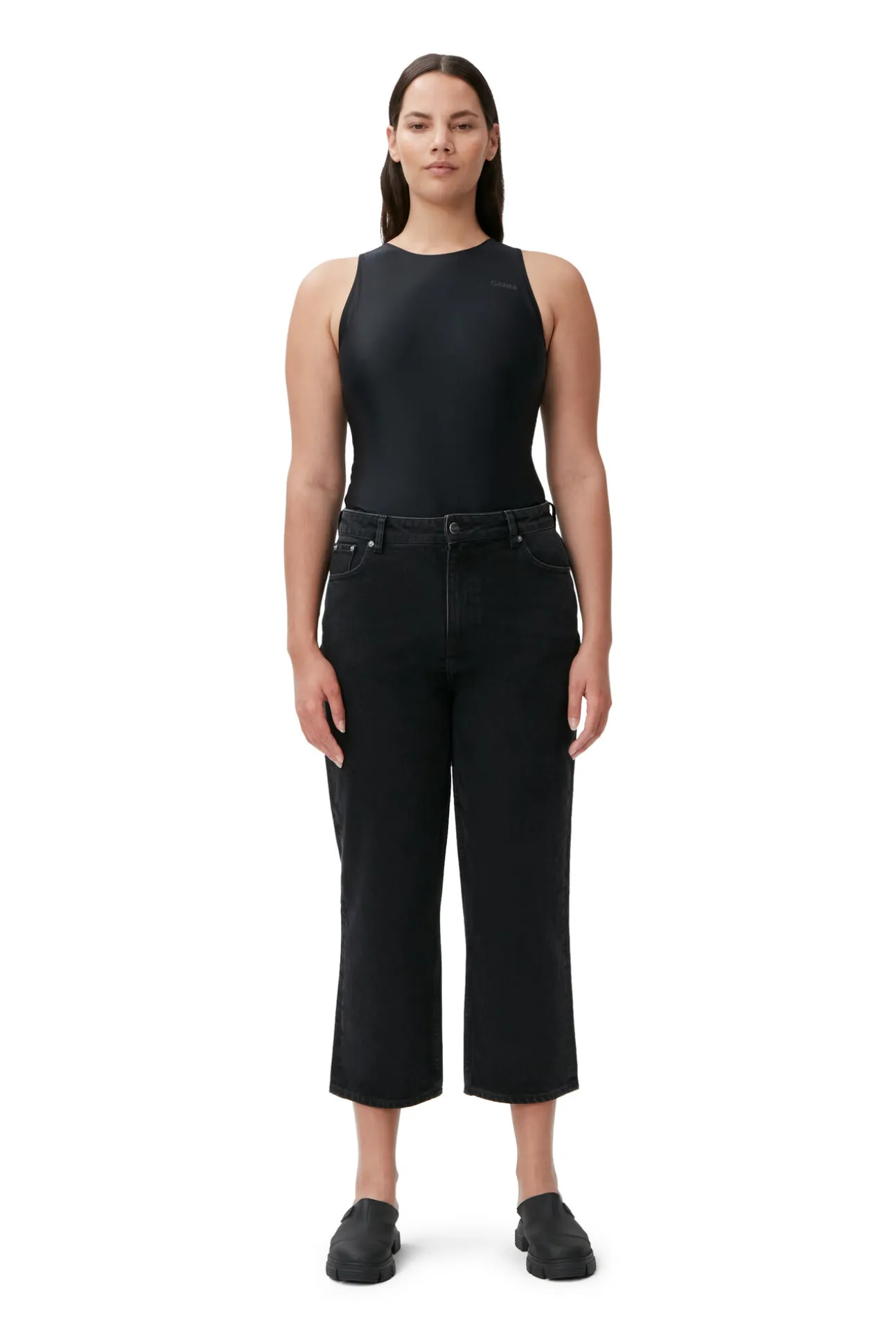 New GANNI Misy Jeans Washed Black/Black