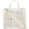 Clearance GANNI Mittelgrose Perforierte Bannertasche Egret