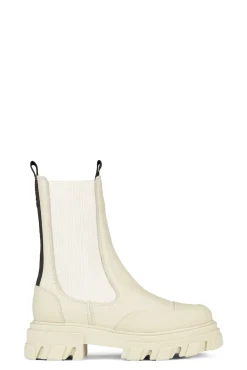 Best Sale GANNI Mittelhohe Chelsea Boots Oyster Gray