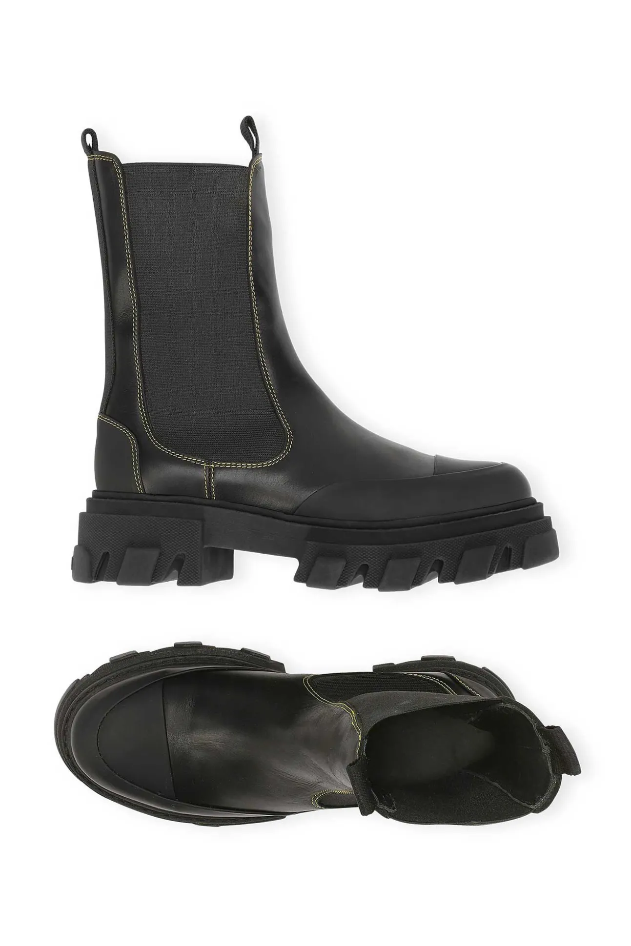 Sale GANNI Mittelhohe Chelsea Boots Black