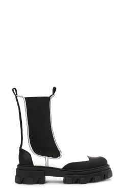 Store GANNI Mittelhohe Chelsea-Stiefel Egret