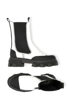 Store GANNI Mittelhohe Chelsea-Stiefel Egret