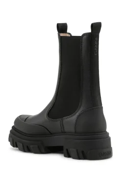 Cheap GANNI Mittelhohe Ohoskin-Chelsea-Stiefel Mit Profil Black