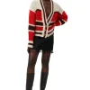Shop GANNI Mohair-Cardigan Fiery Red