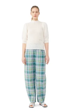 Fashion GANNI Mohair-Oberteil Mit Offenem Rucken Egret