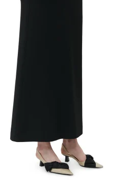 Shop GANNI Monochrome-Slingback-Pumps Mit Weicher Schleife Sand