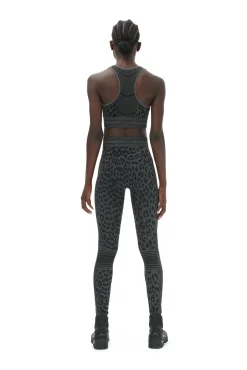 Hot GANNI Nahtlose Jacquard-Leggings Black