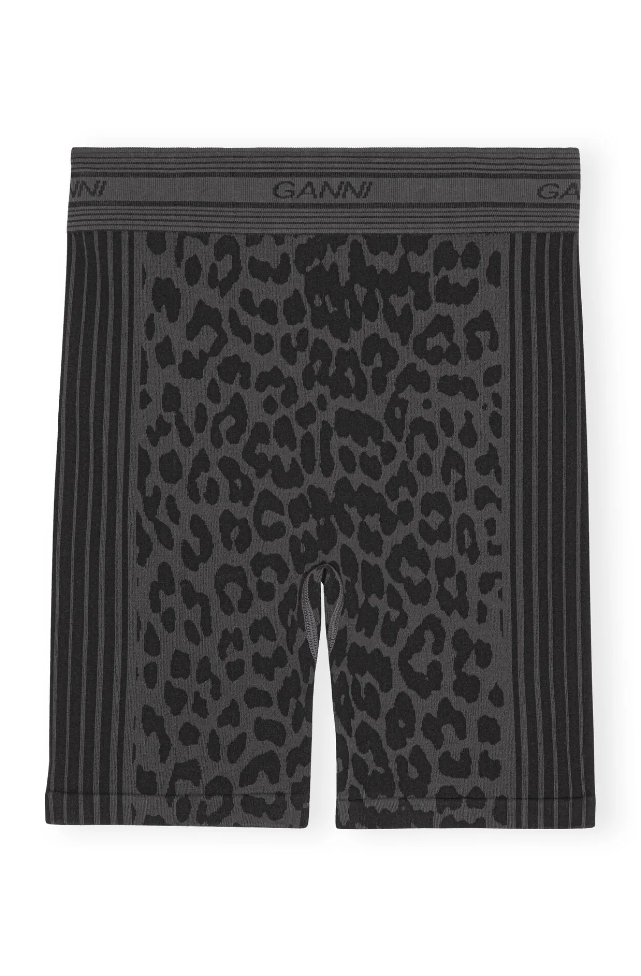 Online GANNI Nahtlose Jacquard-Shorts Black