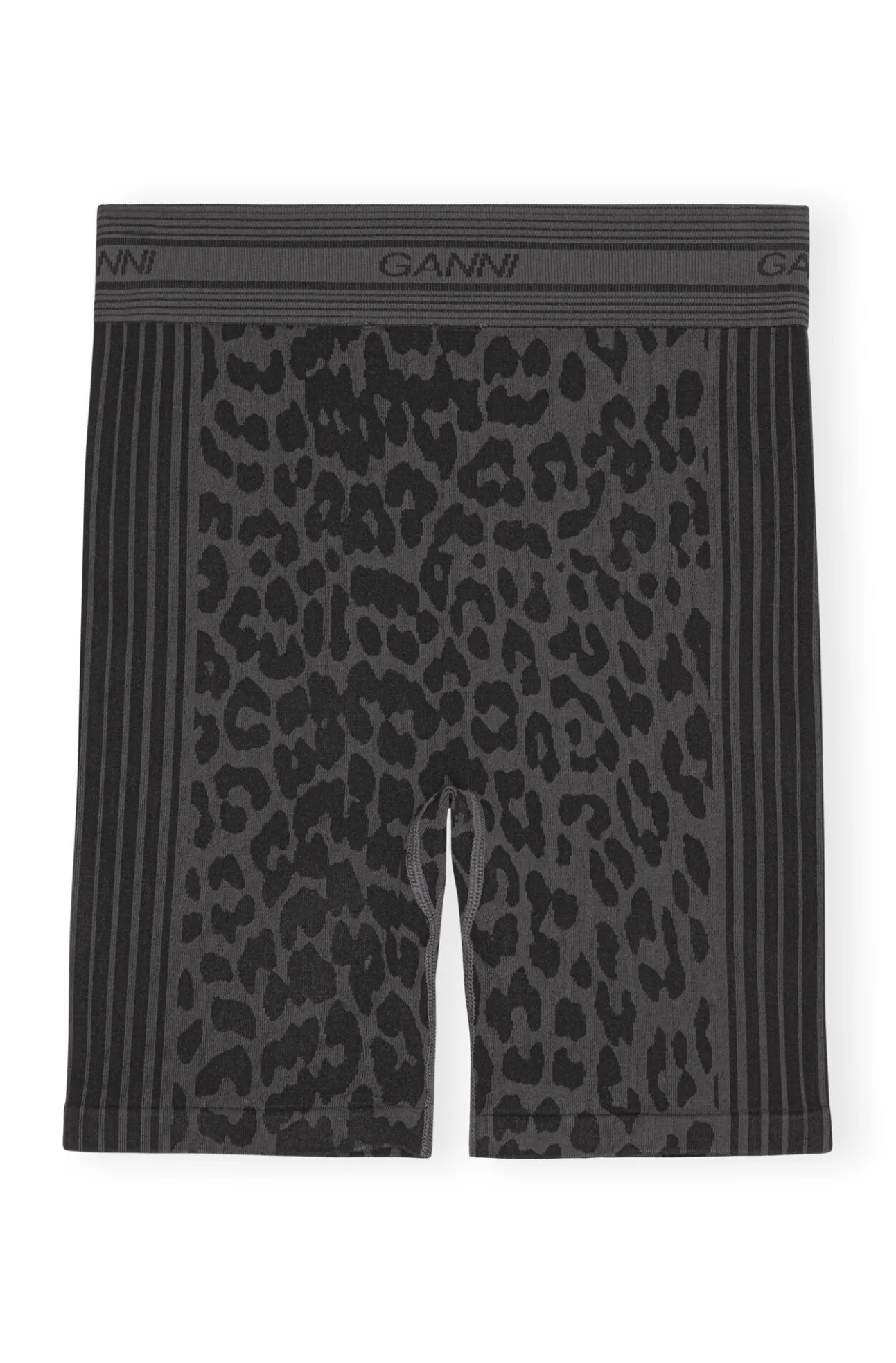 Online GANNI Nahtlose Jacquard-Shorts Black