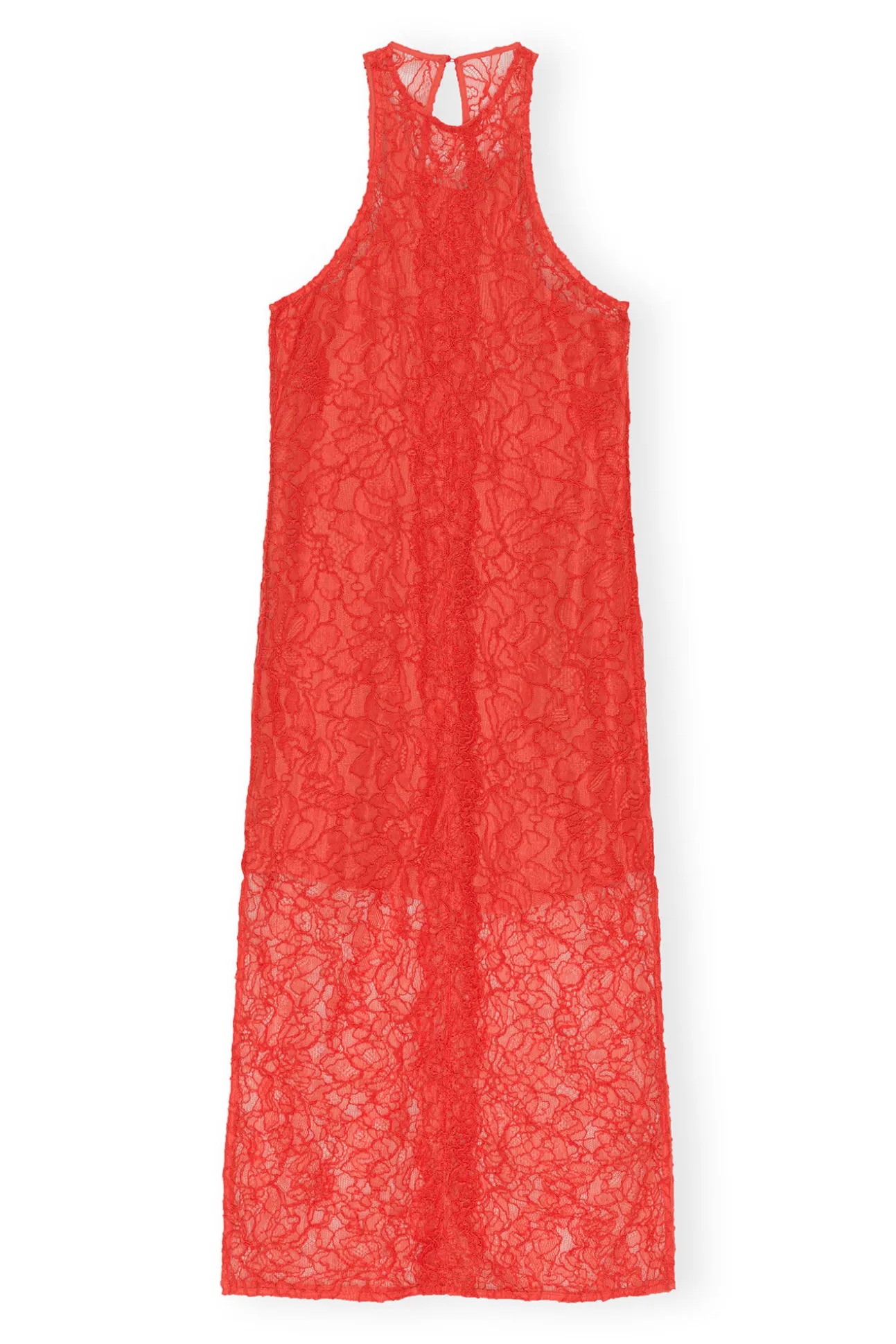 Online GANNI Neckholder-Kleid Aus Roter Spitze Red Alert
