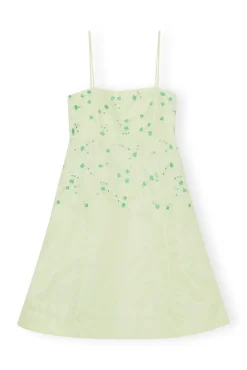 Fashion GANNI Nylon-Minikleid Lily Green
