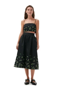 Best Sale GANNI Nylon-Oberteil Black